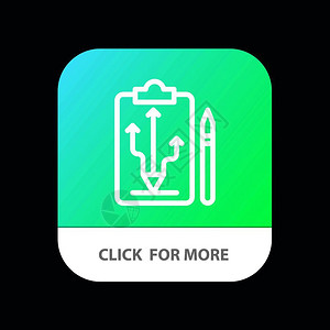 头计划战略策术思考移动应用程序按钮以及机器人和ios线版图片