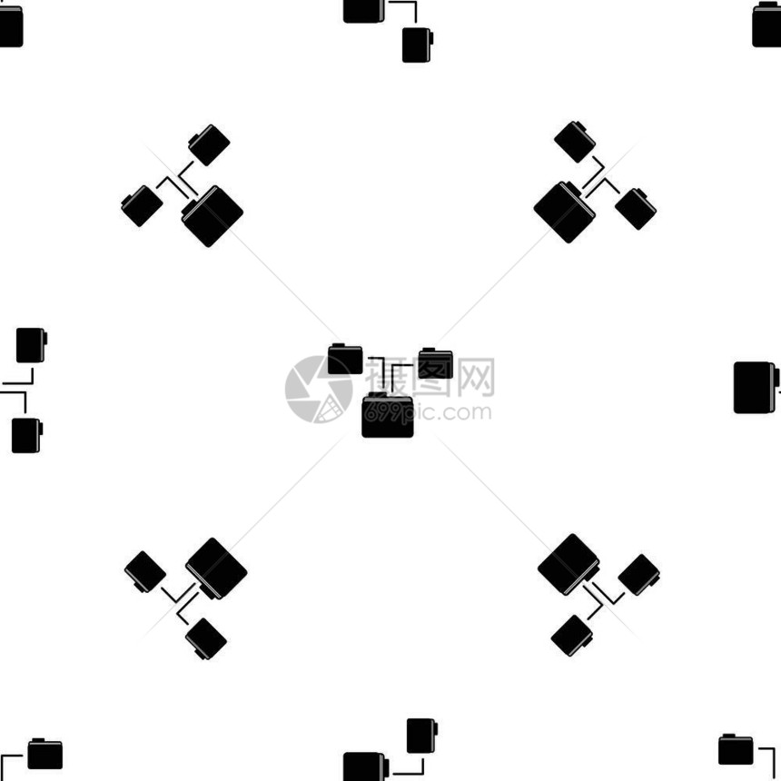 几何插图文件夹结构无缝图片