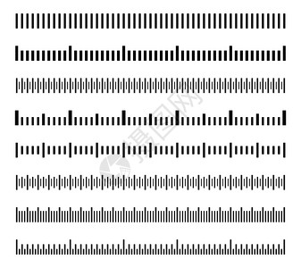 黑色和白色大雾标尺图校准测量器插画