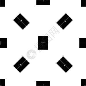 木制衣柜无缝黑色重复图案卡通矢量元素图片