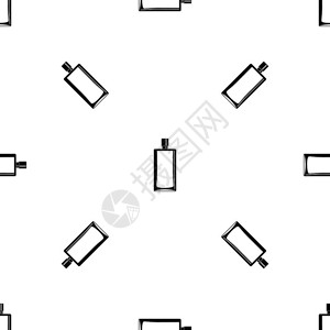 香水瓶无缝黑色重复图案卡通矢量元素图片