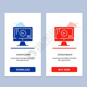 计算机监视器游戏音乐蓝色和红下载现在购买网络部件卡模板图片