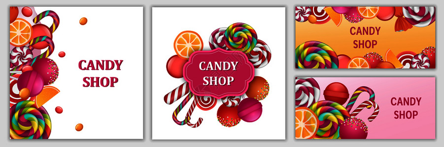 熊果素甜糖日快乐果的标语套装现实地展示了快乐糖果日为网络设计置的矢量标语快乐糖果日的标语套装着现实的风格插画