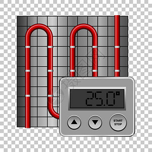 温度器热器设备加热器模型插画