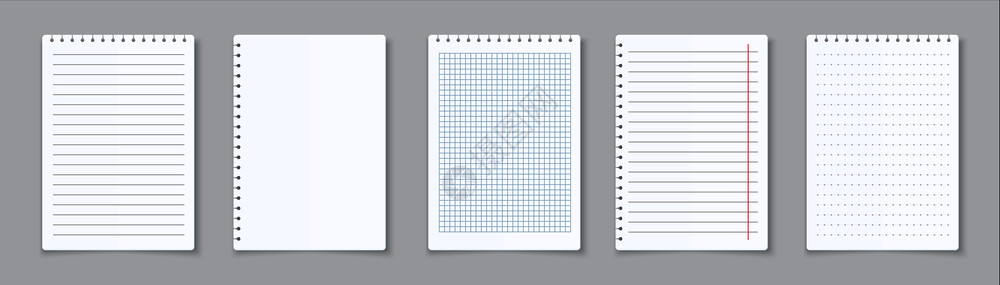 纸张模板直线笔记纸白格子本设计图片