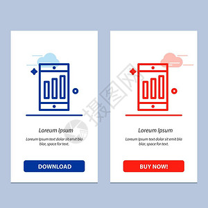 手机图表蓝色和红下载现在购买网络部件卡模板图片