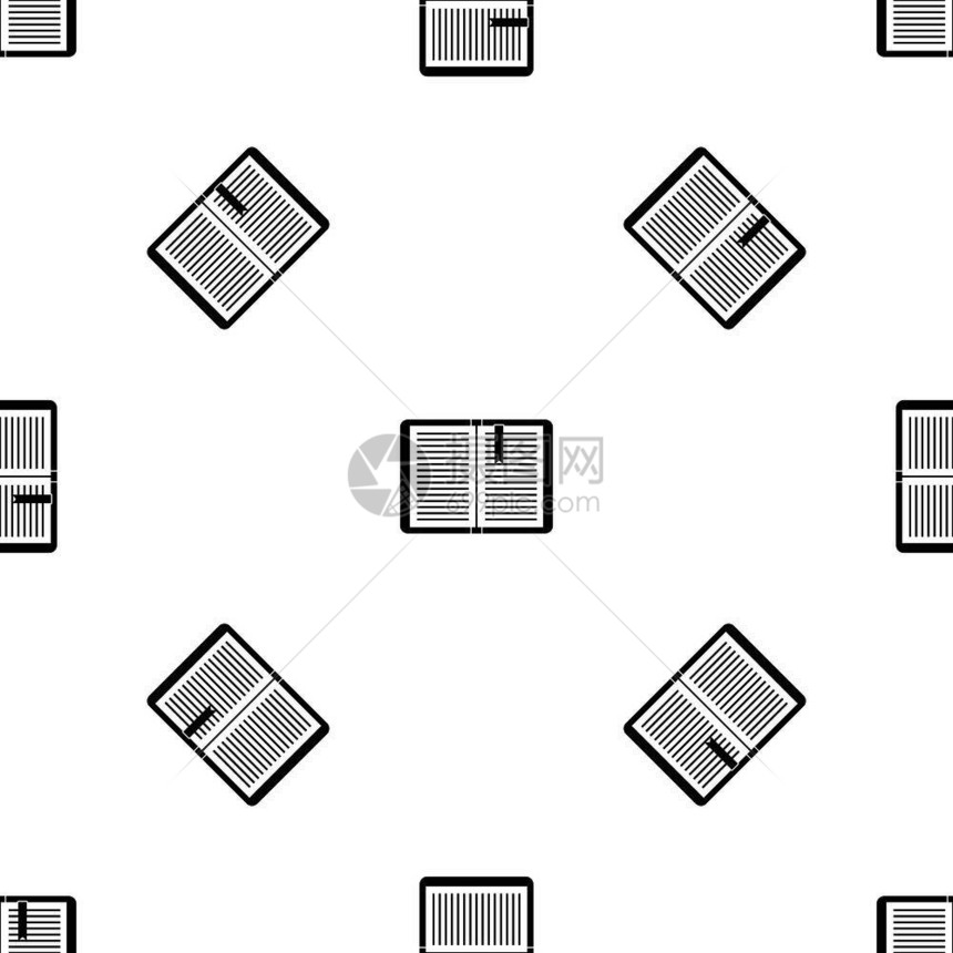 书本以黑色无缝重复图片