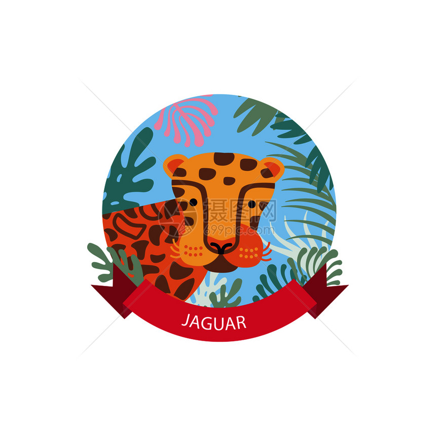 美洲豹标签徽章图片
