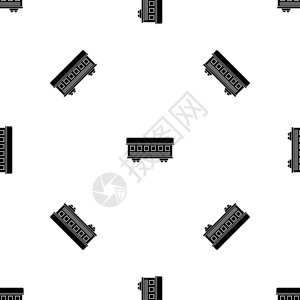 客车列车黑色重复矢量几何图图片