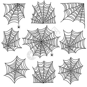 90设计网蜘蛛网矢量图插画