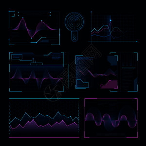 数字音乐波户界面电子图形矢量元素图片