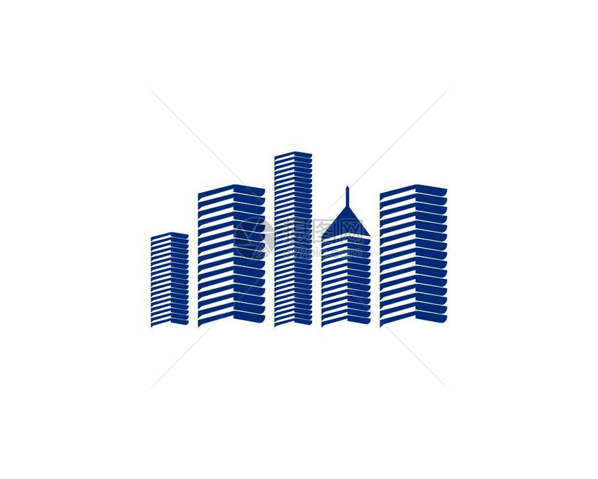 现代城市大楼矢量插图图片