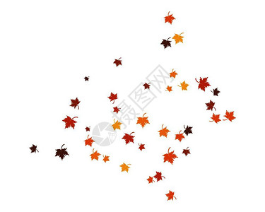 秋叶背景模板矢量元素图片