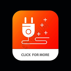 安卓usb充电线插头电缆行销移动应用程序按钮以及机器人和iosglyph版本插画