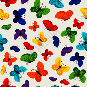 多彩蝴蝶图案设计图片