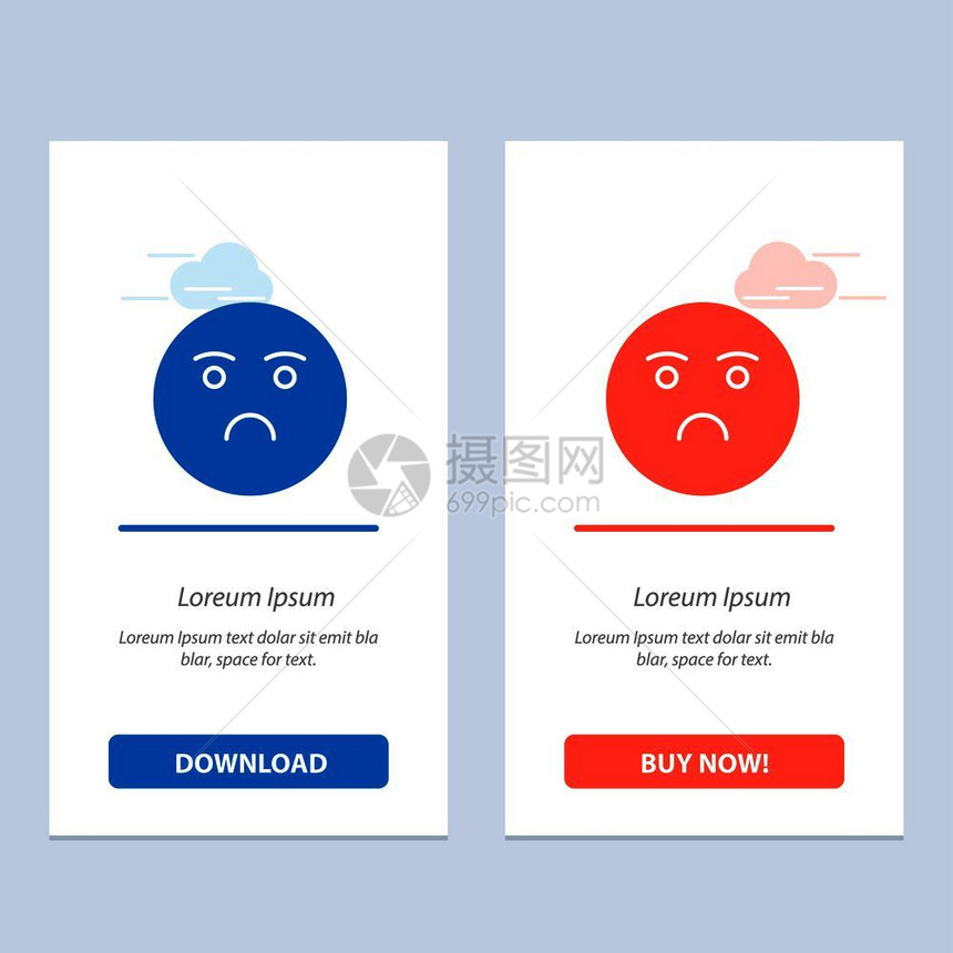 emojis情感觉悲伤的蓝色和红下载现在购买网络部件卡模板图片