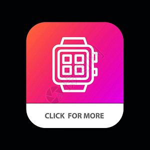 电子家用智能技术手表移动应用程序按钮图片