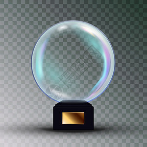 透明水晶球水晶球插画