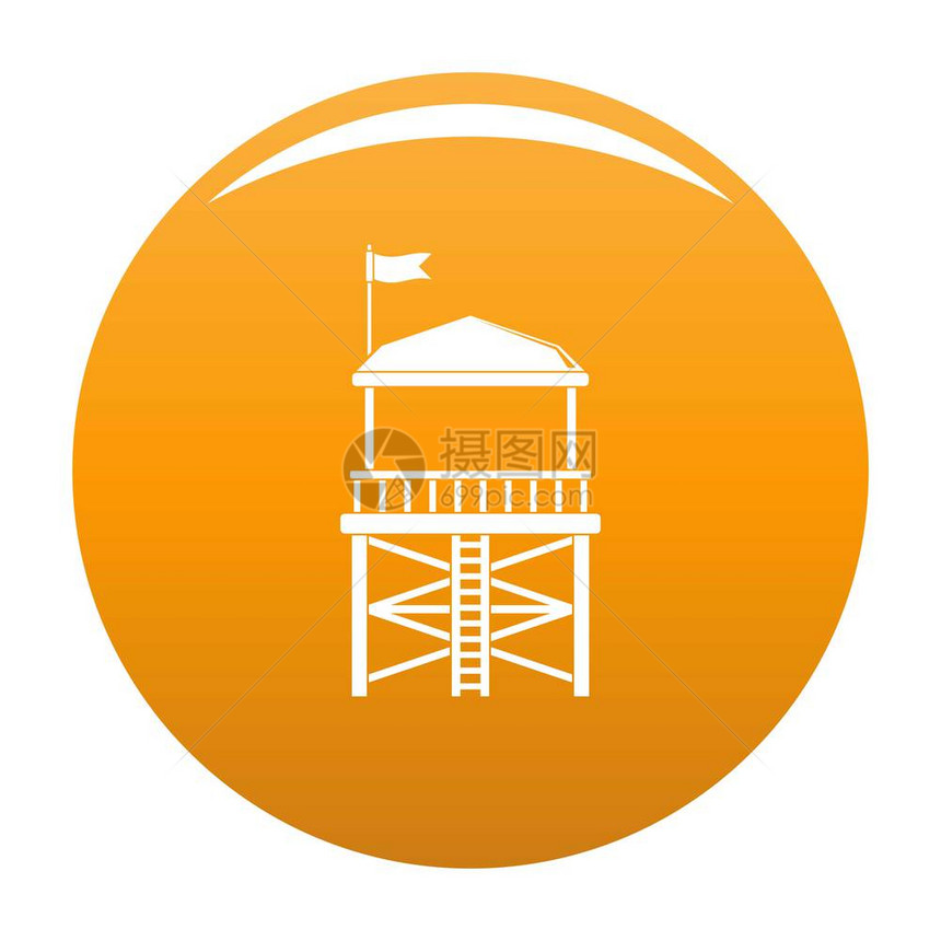 救援塔图标任何设计所用的救援塔矢量图标的简单示例救援塔图标橙色图片
