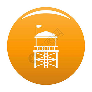 救援塔图标任何设计所用的救援塔矢量图标的简单示例救援塔图标橙色图片