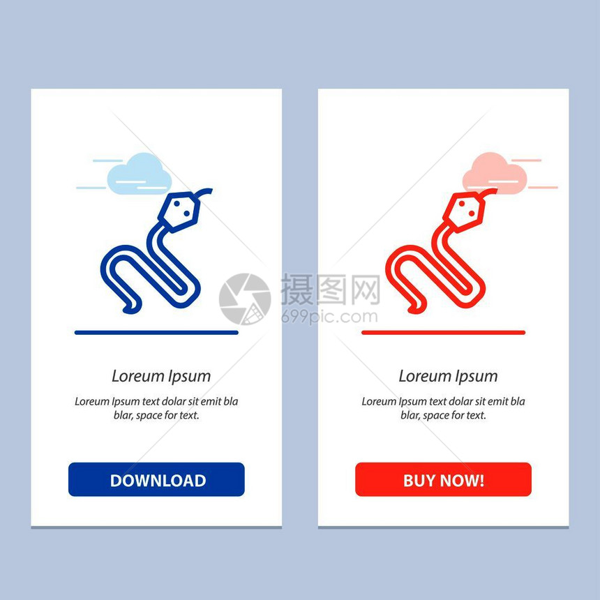 动物眼镜蛇印地亚王蓝色和红下载现在购买网络部件卡模板图片