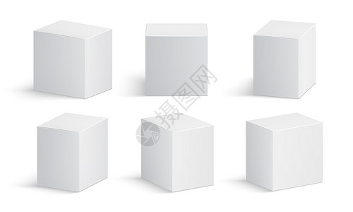 医疗产品纸板盒3d矢量分离模型产品拟包装盒插图白箱盒空药包图片