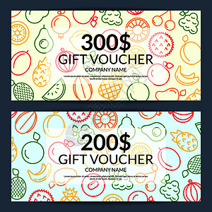销售贺卡水果礼品标语礼品券模板插图背景图片