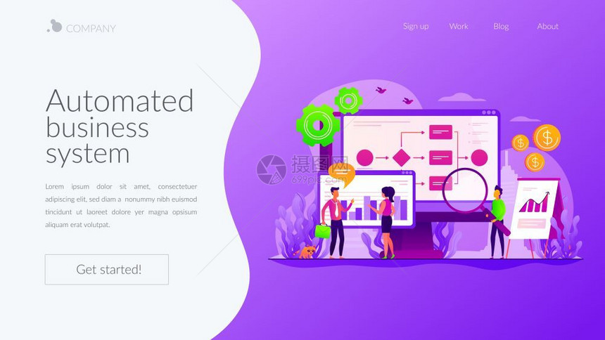 业务程序自动化业务程序工作流自动化业务系统概念网站主页头登陆网模板业务程序自动化着陆页面模板图片