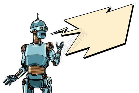 博德利安流行艺术回放矢量图解绘制古老的插件机器人网络周日广告海报插画