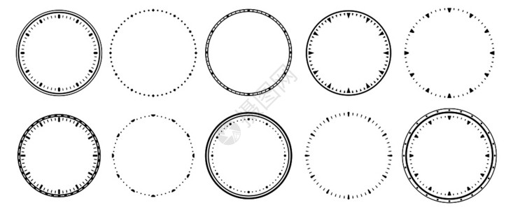 大事年表时钟秒计器和12小全天候监视时钟框架表截止间脸孤立的矢量符号时钟面年表秒计时器和12小全天候监视矢量集插画