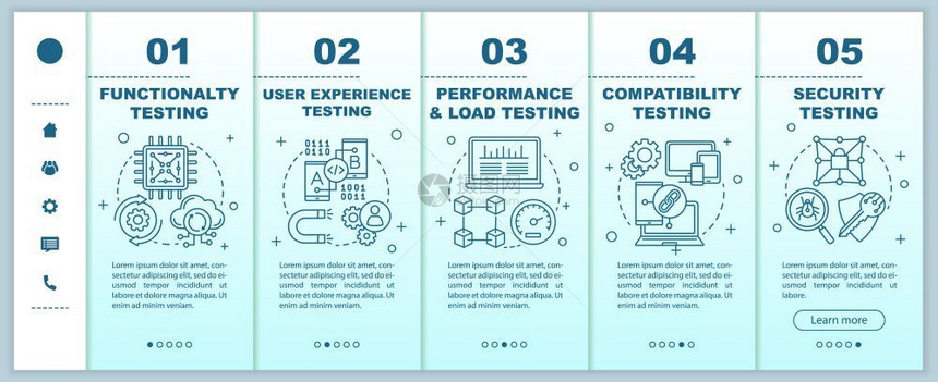 安装移动网页矢量模板的软件测试智能手机网站界面与线插图的响应界面想法网页徒步走过屏幕彩色概念图片