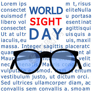 世界青光眼日望远镜视觉日概念背景玻璃日视觉矢量概念背景用于网络设计眼镜日概念背景平式插画