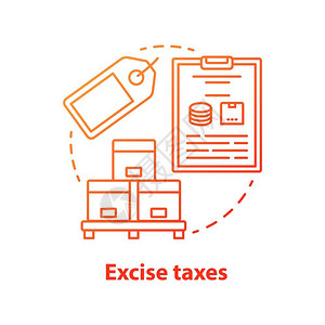 税宣活动对产品征收法定税对商品服务和活动征税金融费矢量孤立提纲插画