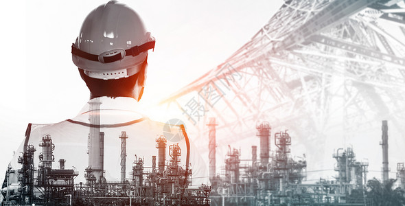 建筑头盔石油天然气和化炼油厂其双重接触艺术展示出下一代的电力和能源业务设计图片