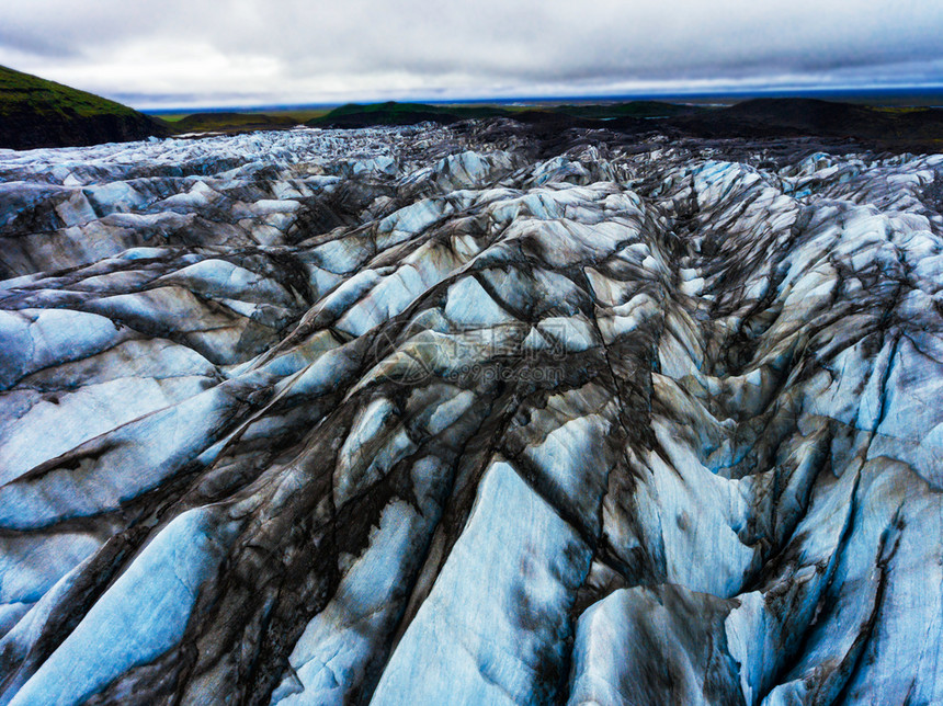 瓦特纳霍库尔公园中观测到冰川的美丽景色图片