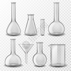 实验室试管化学玻璃设备实验室玻璃容器空试管插画
