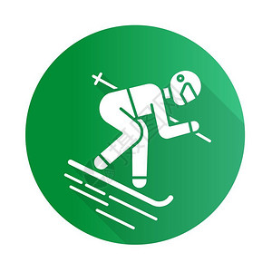 骑乐无穷冬季极端运动冒险活和户外危休闲和爱好滑雪者游下山自由式乐插画