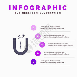 北帕尔米拉磁吸引工具信息图演示模板插画