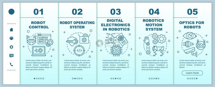 安装移动网页矢量模板的机器人课程网络化反应灵敏的智能手机网站界面与线插图的界面概念网页步行屏幕彩色概念图片