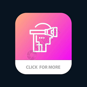 虚拟现实耳机技术移动应用程序按钮以及机器人和ios线版图片