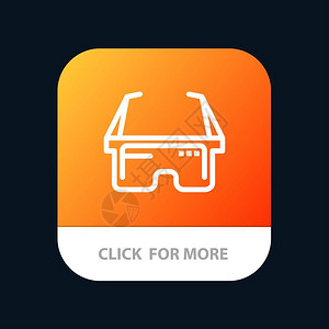 虚拟眼镜医疗睛移动应用程序按钮以及机器人和ios线版背景图片