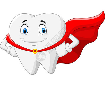 快乐的超级英雄健康牙齿背景图片