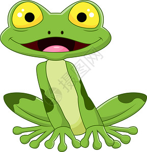 卡通漫画可爱青蛙背景图片