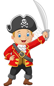 卡通海盗船长背景图片