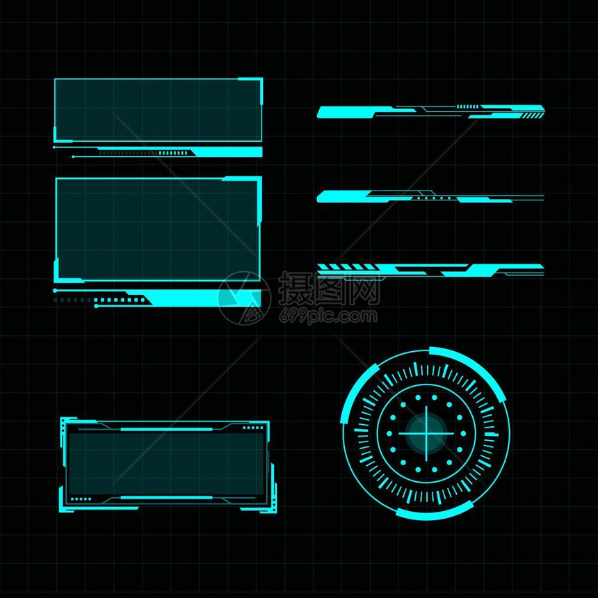 未来的用户界面插图设计模板图片