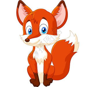 卡通可爱的狐狸背景图片