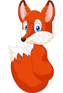 卡通可爱的狐狸背景图片