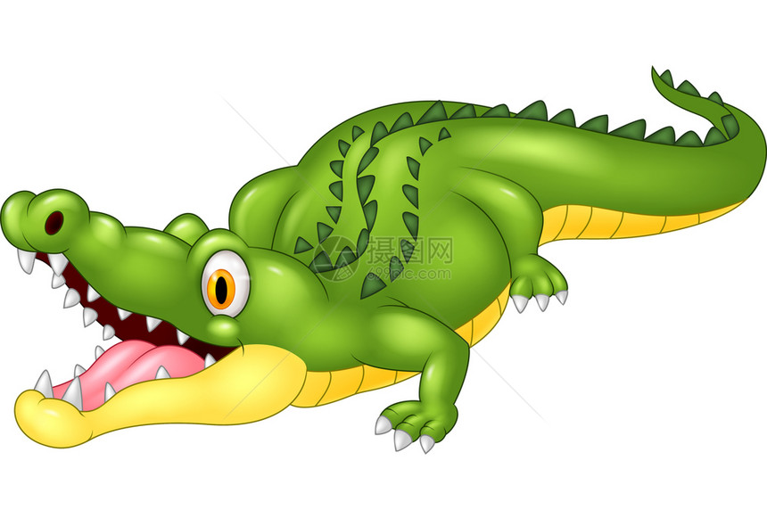 卡通可爱的鳄鱼图片