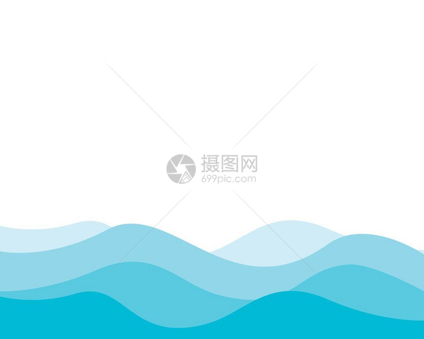 海浪矢量背景图图片