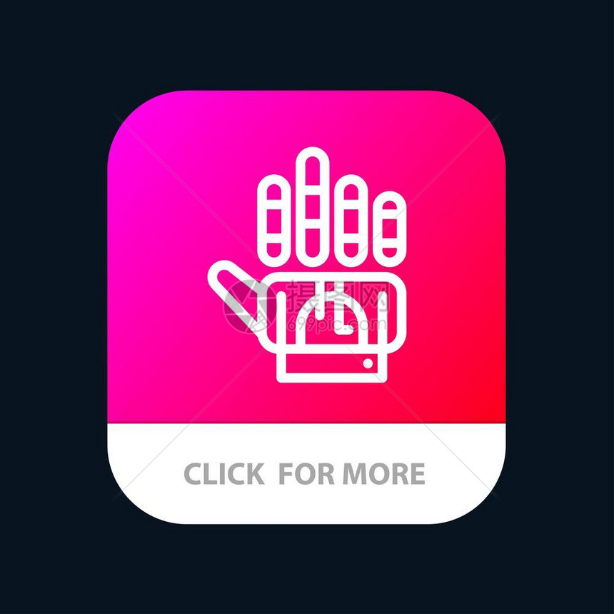 跟踪手套技术移动应用程序按钮以及机器人和ios线路版本图片